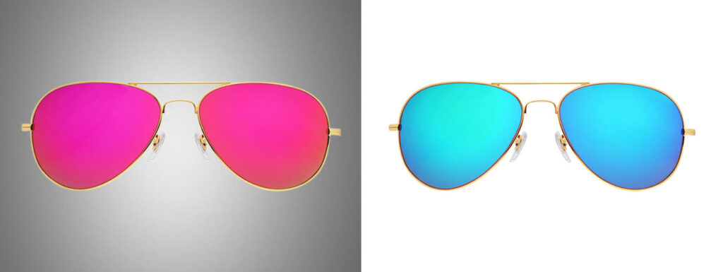 sunglass Color correction before after